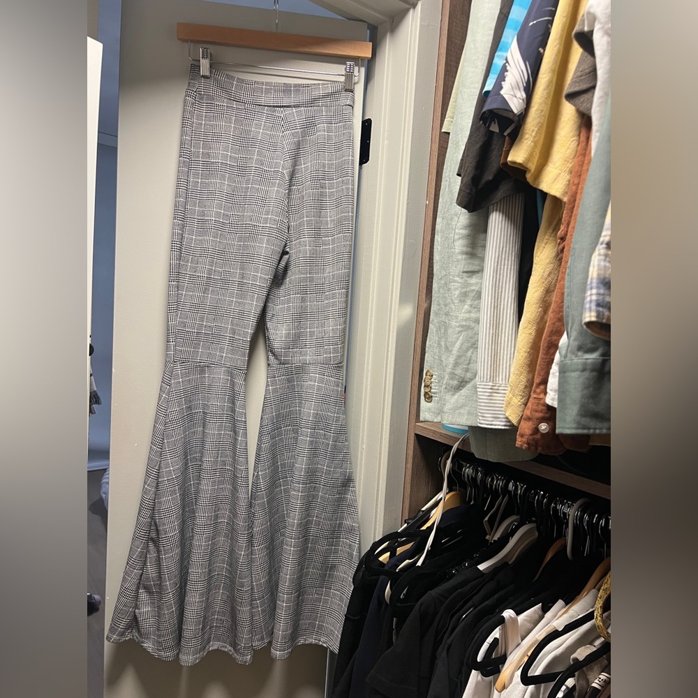 Stylish Women's Gray Flare Pants